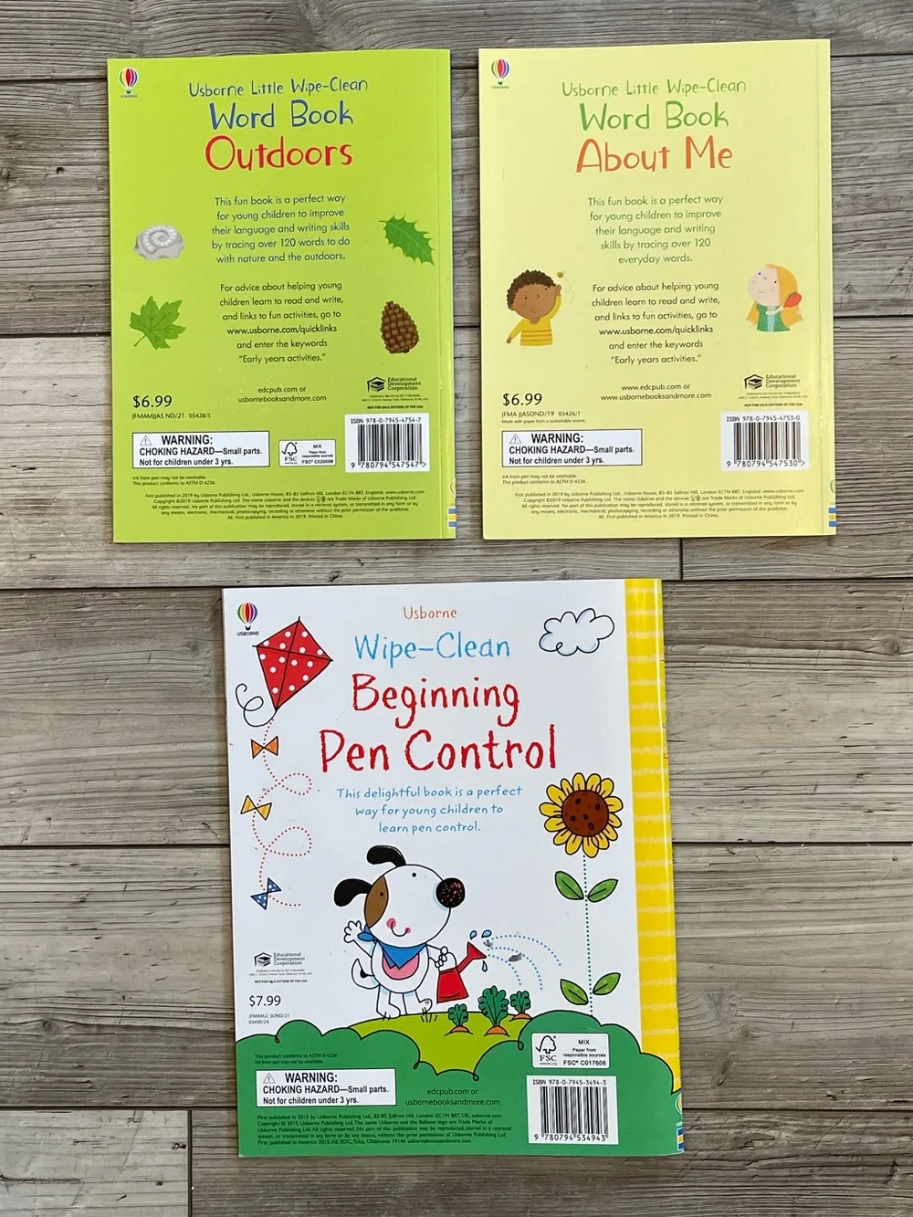 Usborne | Wipe-Clean Beginning Pen Control Books | Bundle: Set of 3
